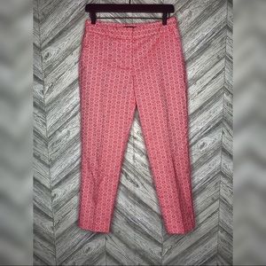 Talbots Coral Pattern Heritage Ankle Pants